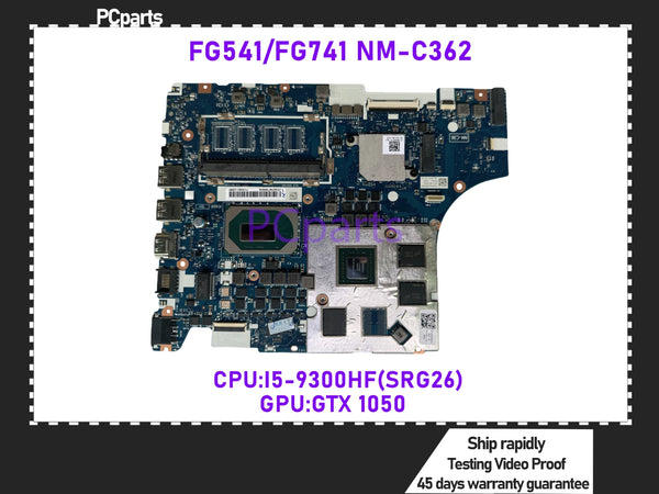 PCparts Genuine 5B20S44136 For Lenovo L340-15IRH Laptop Motherboard FG541/FG741 NM-C362 I5-9300HF CPU GTX1050 GPU 100% Tested