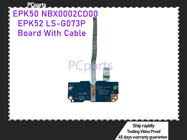 PCparts Genuine EPK50 NBX0002CD00 EPK52 LS-G073P For HP Pavilion 15-DA 15-DB Touchpad Board With Cable 100% Tested