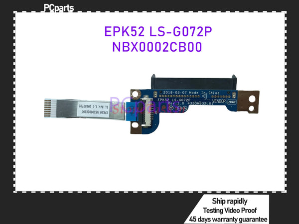 PCparts Genuine EPK52 LS-G072P NBX0002CB00 For HP 250 255 G7 15-DA 15-DB HDD Hard Disk Driver Board with Cable 100% Tested