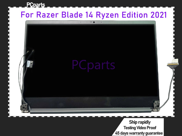 PCparts Grade A Refurbished 1346199 For Razer Blade 14 Ryzen Edition 2021 Upper Parts Screen Assembly 1920*1080 144HZ 2560*1440