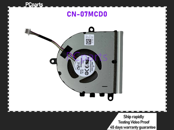 PCparts Laptop CPU Cooling CN-07MCD0 For Dell Inspiron 5570 15-5575 15-5570 Laptop CPU Cooling Fan DC28000K7E0 Fully 100% Tested