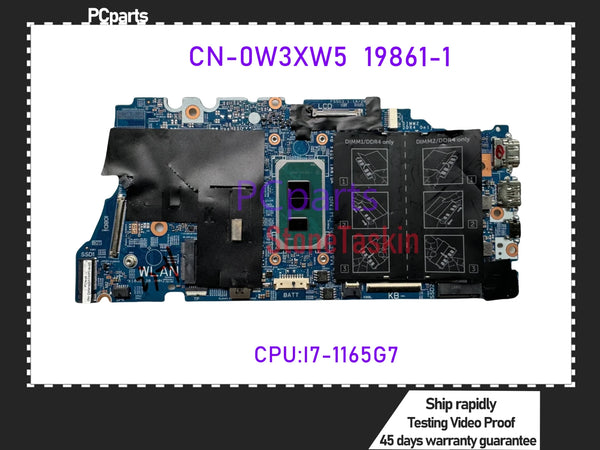 PCparts M12WX WNVYK N9CJ5 For Dell Vostro 5502 5402 Inspiron 5409 5509 Mainboard 19861-1 I3-115G4 I5-1135G7 I7-1165G7 DDR4 MB