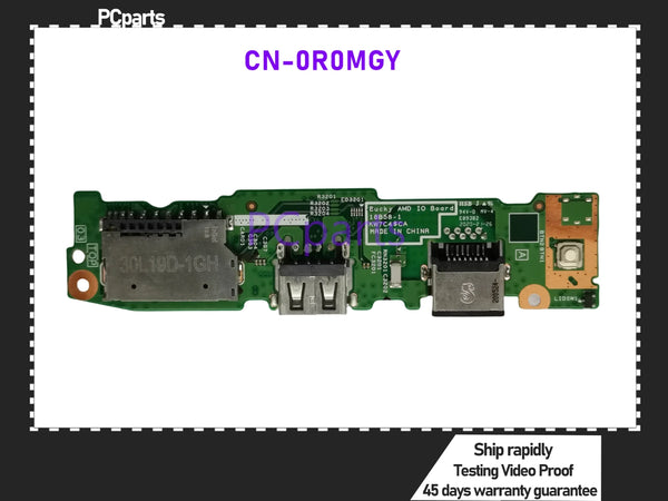 PCparts New CN-0R0MGY For Dell Inspiron 5480 5482 5485 5488 5580 Laptop IO RJ45 USB Jack Network card Power Button Board 18B58-1