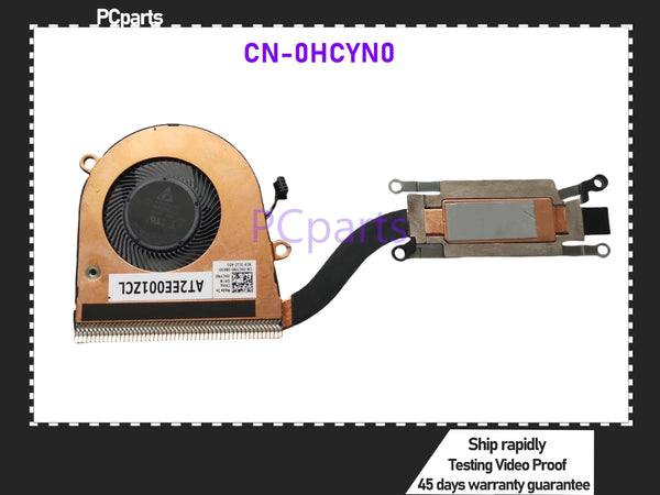 PCparts New Original CN-0HCYN0 For Dell Latitude 7400 E7400 Laptop CPU Cooling Heatsink Cooler Fan 100% Tested 45 Days Warranty