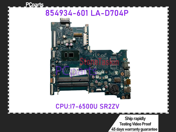 PCparts Original CDL50 LA-D704P For HP Pavilion 15-AY Laptop Motherboard 854934-601 854937-601 I5-6200U I7-6500U DDR4 MB 100%