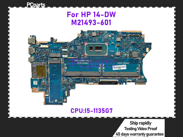 PCparts Original M21493-601 For HP X360 14-DW Laptop Motherboard 6050A3202801-MB I5-1135G7 CPU 100% Tested Mainboard MB