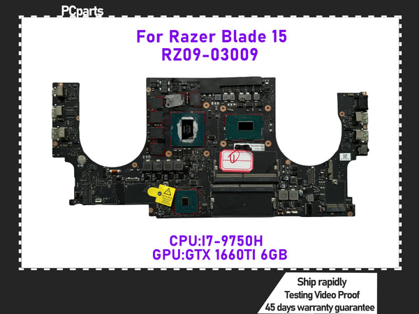 PCparts Original RZ09-03009 For Razer Blade 15 Standard Edition 2019 Laptop Motherboard I7-9750H GTX1660TI 6GB GPU 100% Tested