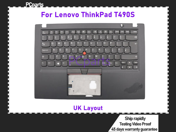 PCparts Original UK English Keyboard For Lenovo ThinkPad T490S Laptop C-cover With Keyboard With Blicklight 02HM235 02HM271 KB