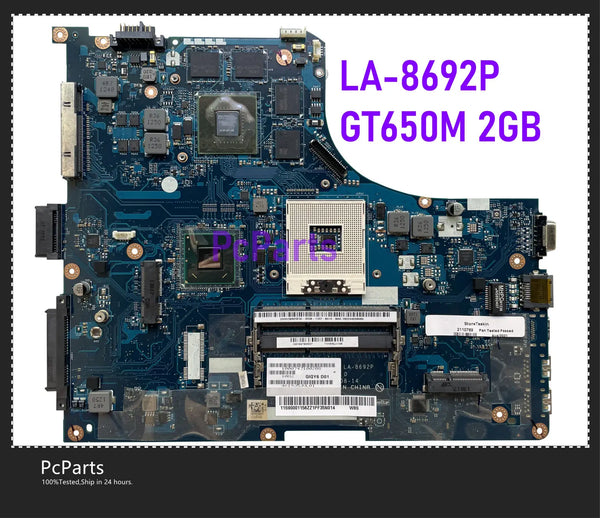 PCparts QIQY6 LA-8692P For Lenovo Ideapad Y500 Y500N Laptop motherboard  PGA989 HM77 DDR3 GPU GT650M 2GB 100% Tested