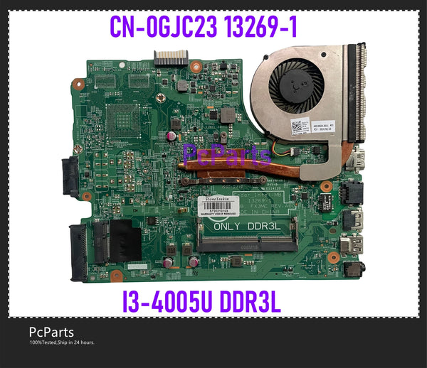 PCparts Quality CN-0GJC23 GJC23 For Dell Inspiron 3442 3542 5748 Motherboard MB 13269-1 With I3-4005U Heatsink Fan DDR3L