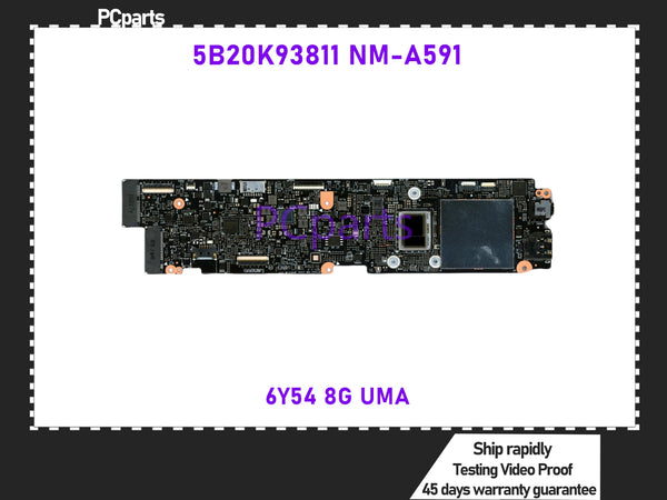 PCparts Refurbished 5B20K93811 For Lenovo Yoga 900s-12ISK Laptop Motherboard With M5-6Y54 CPU 8GB RAM NM-A591 Mainboard