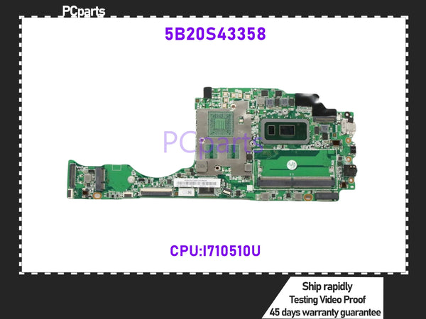 PCparts Refurbished 5B20S43358 For Lenovo ThinkBook 13S 13S-IML 13S-IWL Laptop Motherboard I7-10510U Mainboard MB 100% Tested