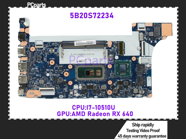 PCparts Refurbished 5B20S72234 For Lenovo Thinkpad E14 E15 Laptop Motherboard I7-10510U AMD RX640 FE4A0/FE6A0 NM-C421 Mainboard