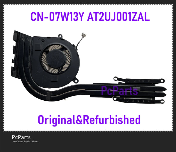 PCparts Refurbished CN-07W13Y AT2UJ001ZAL For Dell Latitude 5510 15.6 Inches CPU Cooling Fan With Heatsink Rediator Tested