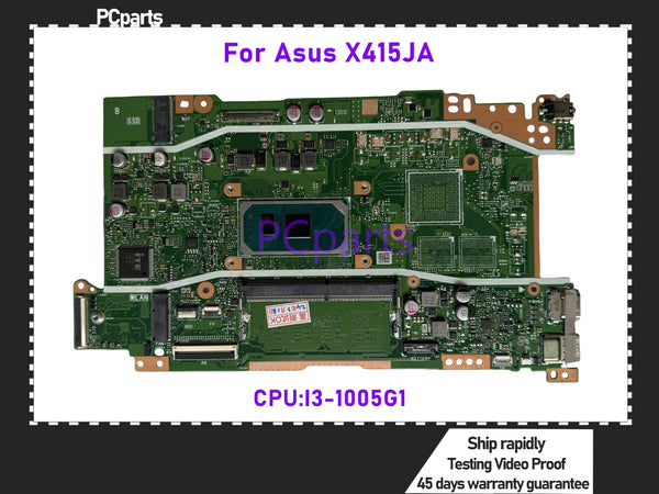 PCparts Refurbished For ASUS X415JA X415JP X415JF V5200JA Laptop Motherboard I3-1005G1 CPU 4GB RAM MB Mainboard 100% Tested