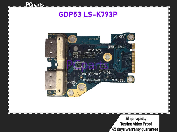 PCparts Refurbished GDP53 LS-K793P For Dell Alienware M15 R5 Laptop Power Button USB Board CN-0V33JN 100% Tested