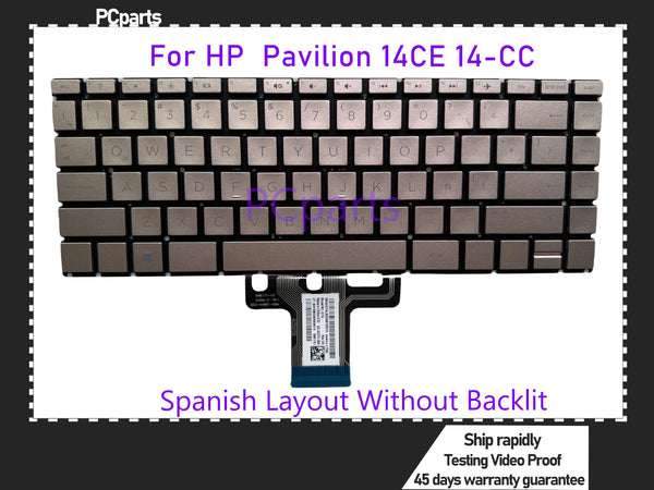 PCparts Spanish New Genuine Latin Replacement For HP Pavilion 14-CE 14-CC 14-CBt L23241-161 Laptop Keyboard KB Rose gold Black