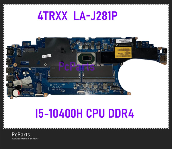 PcParts 4TRXX For DELL Latitude 5411 5511 Precision 3551 Laptop Motherboard FDV50 LA-J281P With I5-10400H CPU DDR4 Mainboard