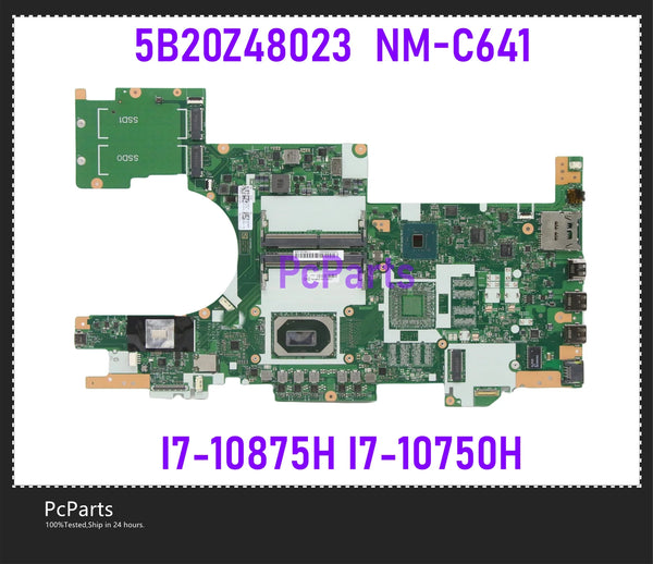 PcParts 5B20Z48023 For Lenovo Thinkpad P15V Gen 1 Work Station Motherboard GT5A0/GP5A0 NM-C641 I7-10875H I7-10750H CPU DDR4