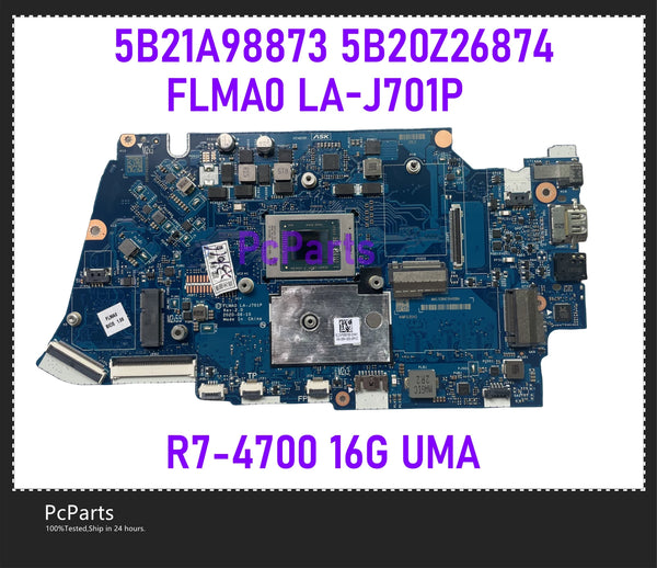 PcParts 5B21A98873 5B20Z26874 For Lenovo Ideapad 5-14ALC05 5-14ARE05 Laptop Motherboard FLMA0 LA-J701P R5-4500 R7-4800 16G