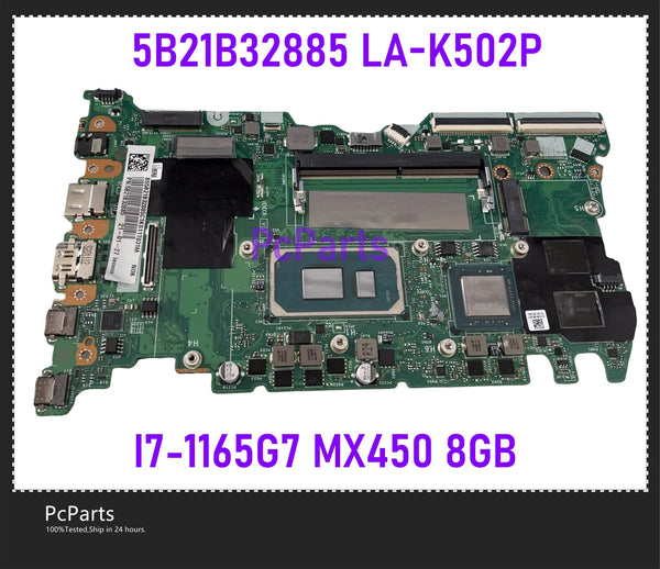 PcParts 5B21B32885 For Lenovo ThinkBook 15 G2 ITL 14-ITL 14S Laptop Motherboard FLV35 LA-K502P I7-1165G7 MX450 8GB DDR4