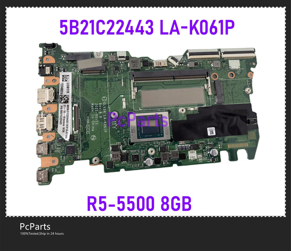 PcParts 5B21C22443 GLV3A LA-K061P For Lenovo ThinkBook 14 G2 ARE K4E-ARE Laptop Motherboard R5-5500 8GB DDR4 Mainboard MB