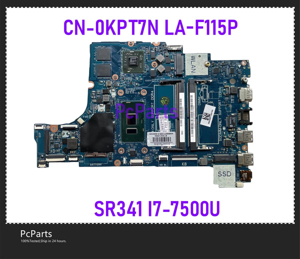 PcParts CAL50/DAL10 LA-F115P For Dell 3490 3590 Motherboard CN-0KPT7N CN-0899RR I5-7200U I7-7500U AMD 216-0889004 GPU DDR4