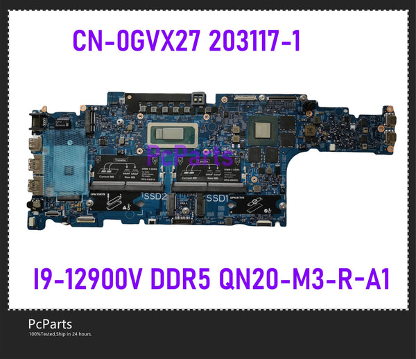 PcParts CN-0GVX27 203117-1 For Dell Precision 3571 3570 Workstation Mainboard I9-12900V CPU QN20-M3-R-A1 GPU DDR5 RAM Test