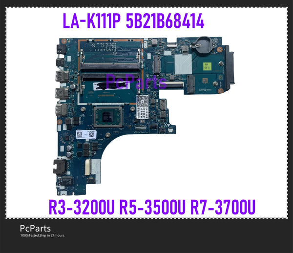 PcParts FLAT4 LA-K111P For Lenovo E41-55 Laptop Motherboard 5B21B68414 R3-3200U R5-3500U R7-3700U DDR4 Mainboard MB