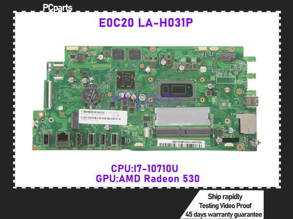 PcParts Genuine 5B20U54172 For Lenovo IdeaCentre A340-24IW A340-22IWL All-In-One Motherboard E0C20 LA-H031P I7-10710U AMD R530