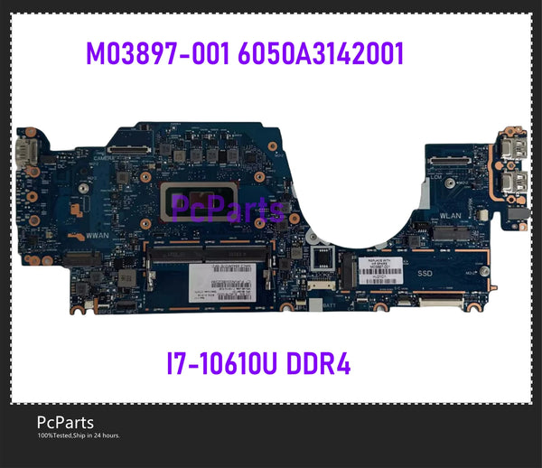 PcParts Genuine M03897-001 M03900-001 6050A3142001 For HP Elitebook X360 830 G7 Laptop Motherboard SRGKV I7-10610U DDR4