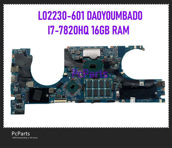 PcParts High Quality L02230-601 For HP Elitebook 1040 G4 Laptop Motherboard DA0Y0UMBAD0 Mainboard SR32N I7-7820HQ 16GB RAM Test