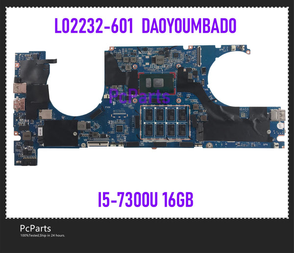 PcParts High Quality L02232-601 For HP Elitebook 1040 G4 Laptop Motherboard DA0Y0UMBAD0 Mainboard I5-7300U 16GB 8GB Fully Tested