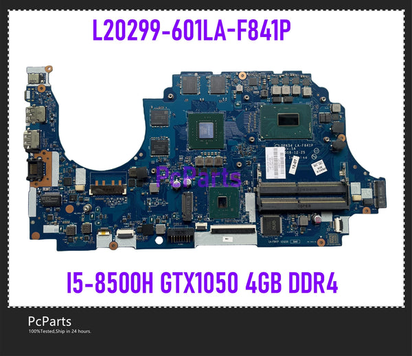 PcParts L20299-601 DPK54 LA-F841P For HP Pavilion Gaming 15-CX Notebook Mainboard I5-8500H CPU GTX1050 4GB GPU MB DDR4 Test