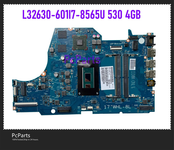 PcParts L32630-601 For HP Pavilion 17-BY Laptop Motherboard MB 6050A3022801-MB-A01 Intel I7-8565U 530 4GB GPU DDR4 Tested