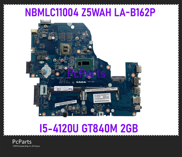 PcParts NBMLC11004 For Acer ASPIRE E1-572G V3-572G E5-571G Laptop Motherboard heatsink Z5WAH LA-B162P W/ I5-4120U CPU GT840M