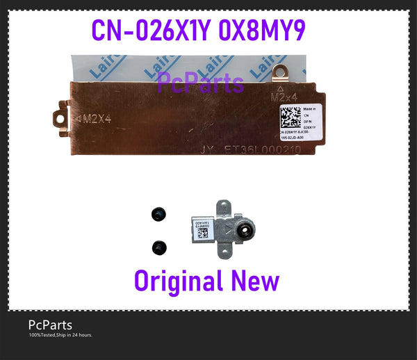 PcParts New CN-026X1Y 0X8MY9 For Dell G15 5100 5511 5515 M.2 SSD Bracket Hard Drive Mounting Metal Heatsink Thermal Pad Original