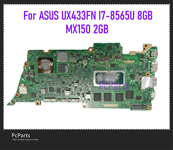 StoneTaskin Brand New Original PcParts Refurbished For Asus Zenbook 14 UX433F MB I7-8565U 8GB 16GB Laptop Motherboard NVIDIA MX150 UX433FN MAIN BOARD Tested 100% Tested Free Shipping