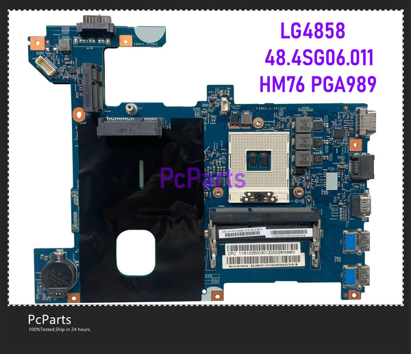 PcParts Wholesale LG4858 48.4SG06.011 For Lenovo Ideapad G580 Laptop Motherboard 90000312 HM76 PGA989 DDR3 Mainboard 100% Tested