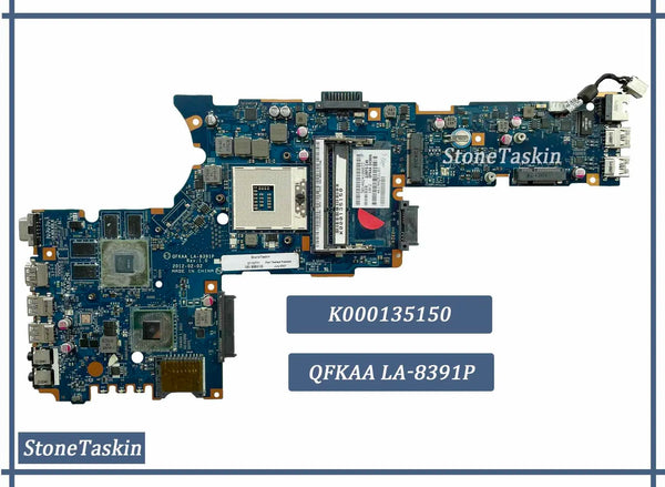 Placa base FRU K000135150 para portátil TOSHIBA Satellite p850, QFKAA, LA-8391P, N13P-GL-A1, HM77, DDR3, RAM, 100% Tes