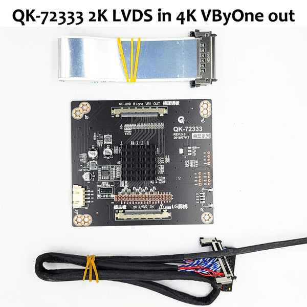 StoneTaskin QK-72333 2K LVDS in to 4K UHD 8 lane V-by-One out 4K to 2K adapter board VbyOne to LVDS multiplier board with free cables