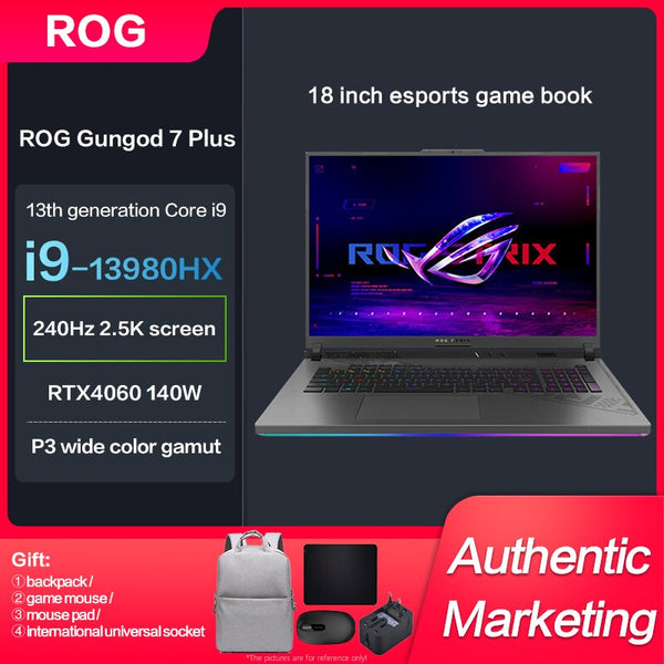 ROG Strix SCAR 7Plus E-sport Gaming Laptop i9-13980HX RTX4060 RTX4070 240Hz 18Inch  Computer Notebook