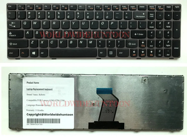 StoneTaskin Brand New Original Reboto 100% Original Brand New laptop Keyboard For Lenovo G580 Z580A G585 Z585 B580 G780 keyboard Black US Layout Gray Frame 100% Tested Free Shipping