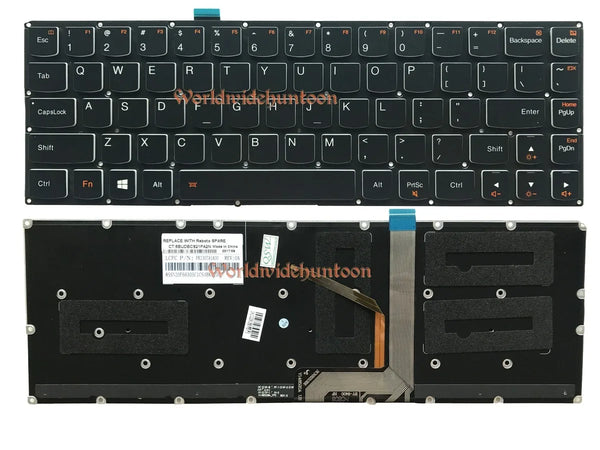 StoneTaskin Brand New Original Reboto High quality laptop Keyboard for Lenovo Yoga 3 Pro 1370 US Layout keyboard with Backlit Without Frame PK130TA1A00 Tested 100% Tested Free Shipping