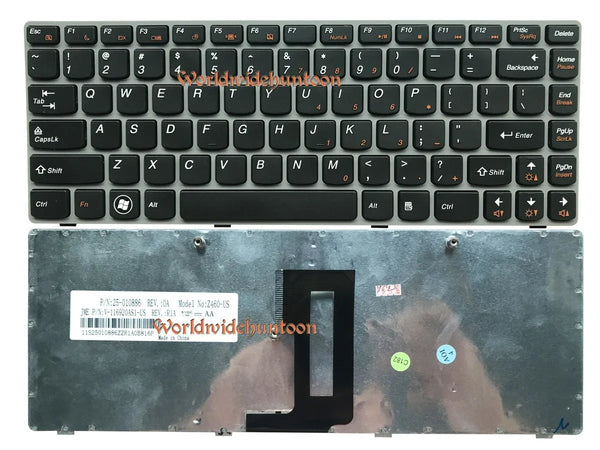 StoneTaskin Brand New Original Reboto Original Brand New English laptop keyboard compaitable for Lenovo Z460 Z465 US Layout Gray frame 100% Fully Tested 100% Tested Free Shipping