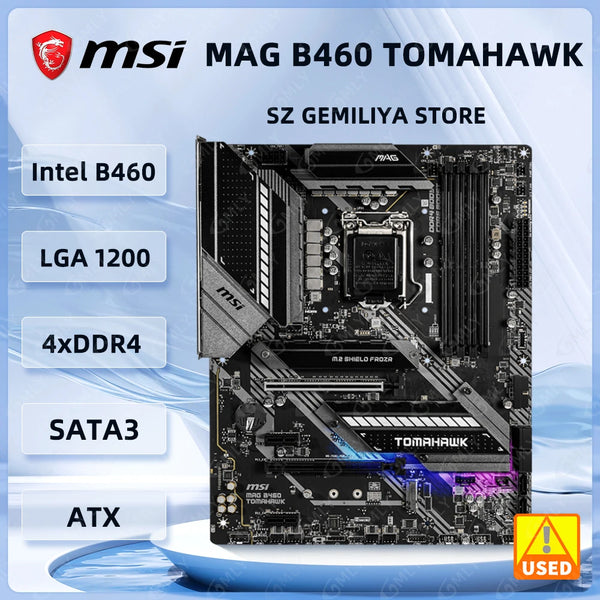 StoneTaskin MSI  B460 Motherboard MAG B460 TOMAHAWK Motherboard LGA 1200 B460 support 10700F 10400F 10100F cpu DDR4 128GB M.2 Micro ATX High Quality Fully Tested Free Shipping