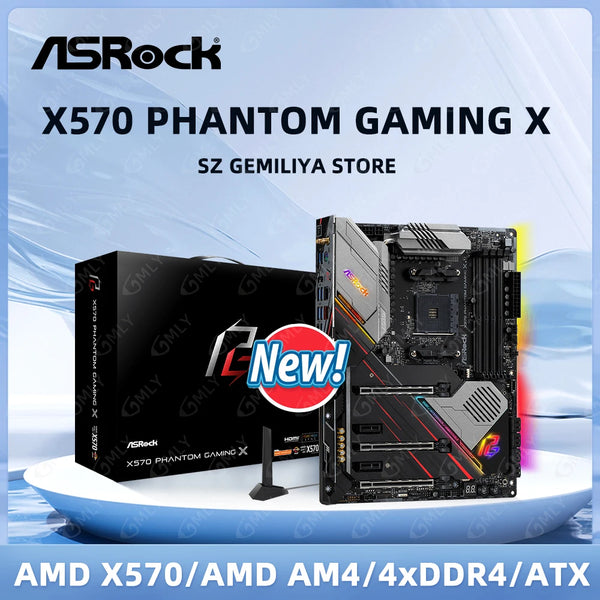 X570 Motherboard ASROCK X570 PHANTOM GAMING X Socket AM4 4×DDR4 128GB ATX For Ryzen 55600 2700 5800  4500 cpu new Good Condition Fully Tested Free Shipping