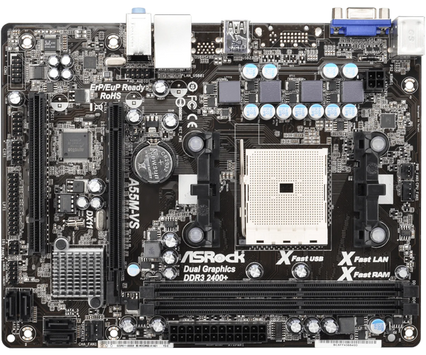 ASRock A55M-VS Motherboard AMD A55 Socket FM1 DDR3 16GB Micro ATX support A6 AD3620 AD3400 ED3200 AD221 AD3820 cpu Good Condition Fully Tested Free Shipping