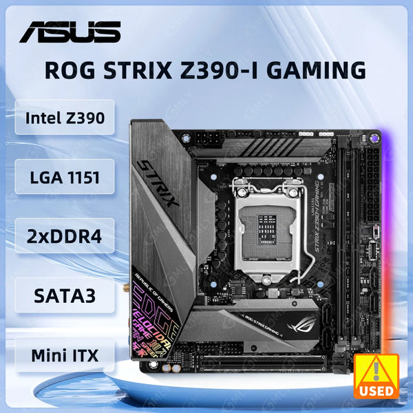 StoneTaskin ASUS ROG STRIX Z390-I GAMING Motherboard LGA 1151 intel Z390 Motherboard 2×M.2 ATX support 8700 9400F 9600 8400 8300 9900 cpu Mainboard Fully Tested Free Shipping