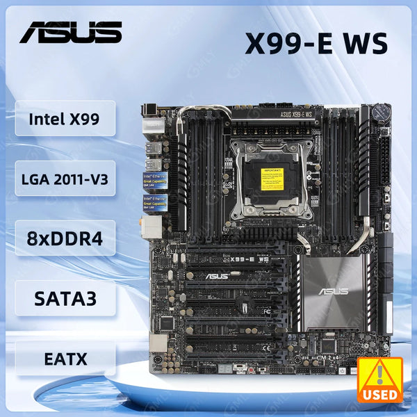 StoneTaskin ASUS X99-E WS Workstation Intel X99 Motherboard 128GB DDR4 3200 LGA 2011-v3 USB 3.1 CEB support ntel Xeon cpu E5-1600 cpu Mainboard Fully Tested Free Shipping